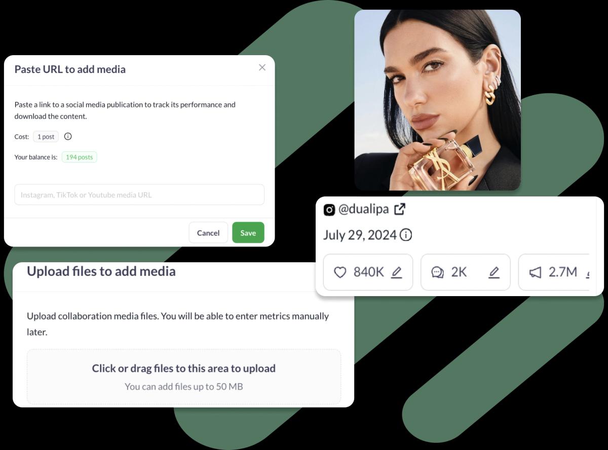 Effortless influencer media tracking