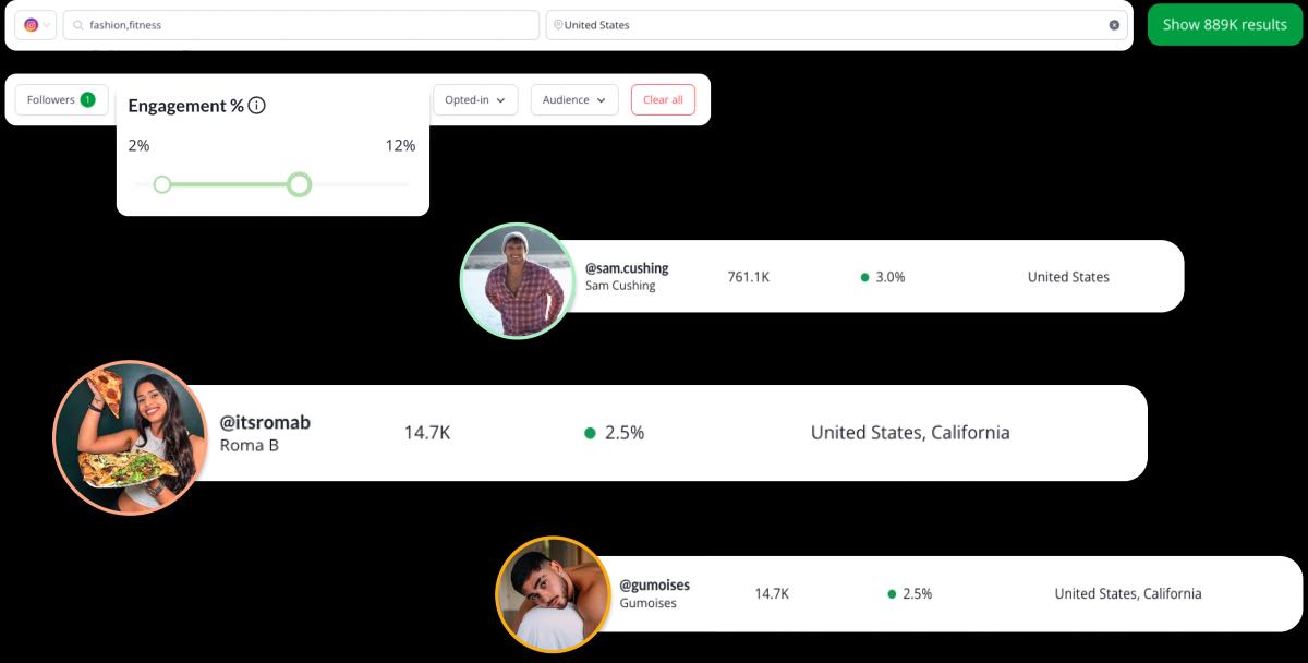 Influencer search tool: Discover the perfect influencers for your campaigns